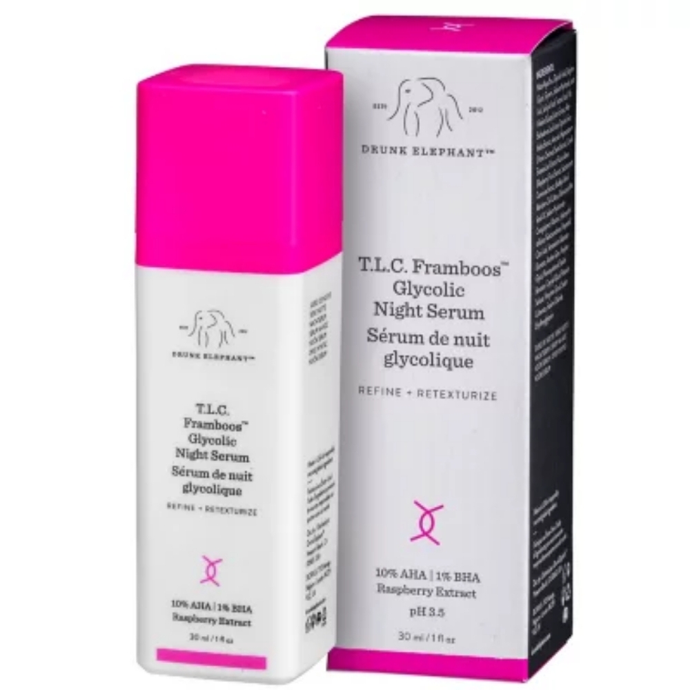(OBO)Drunk Elephant T.L.C Framboos Glycolic Night Serum, 1oz
